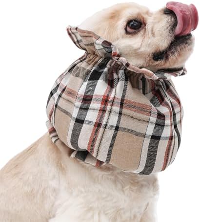 Dog Snood for Long-Eared Dogs, Feeding Ear Cover, Soft Stretch Wrap，Beige by Unknown