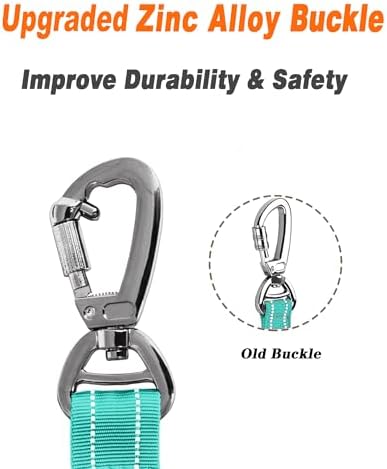 AUBELL Tactical Dog Leash Heavy Duty,4-6ft No Pull Bungee Leash,Teal - Image 2