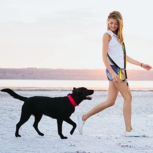 Heavy Duty Dog Leash for Large Dogs – 6FT Reflective Bungee with Padded Handles, Strong Carabiner Clip, No Pull Control for Medium & Large Breeds, Includes Poop Bag Holder & Treat Pouch (Orange) - Image 7