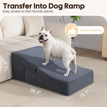 Dog Ramp for Bed Couch, 15.3" H Dog Stairs for Small Dogs - Image 4