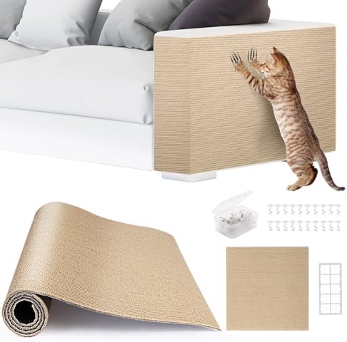 2Pack Cat Scratch Furniture Protector, Self-Adhesive, Khaki by Unknown