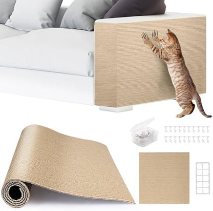 2Pack Cat Scratch Furniture Protector, Self-Adhesive, Khaki by Unknown