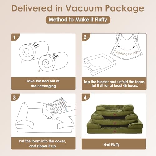 EHEYCIGA Orthopedic Dog Beds Large Sized Dog, Waterproof Washable Pet Bed - Image 7