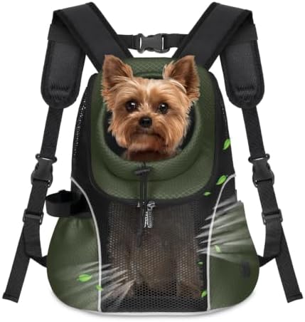 WOYYHO Pet Dog Carrier Backpack, Ventilated Mesh Small Dog Front Backpack by WOYYHO