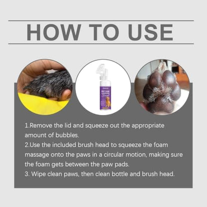 Dog Paw Cleaner Foam for Dogs & Cats, Gentle Formula for Sensitive Paws - Image 2