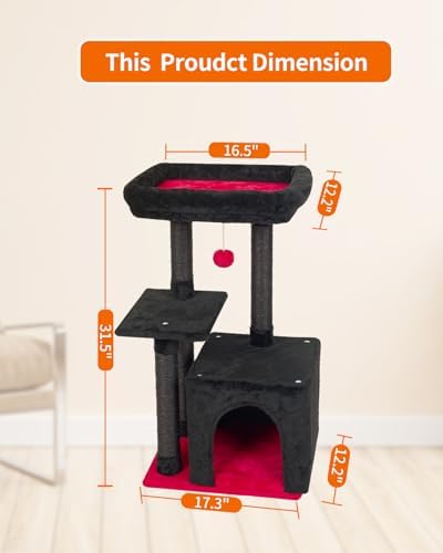 Cute Cat Tree Kitten Cat Tower Condo Cat Furniture Sisal Scratching Posts K - Image 3