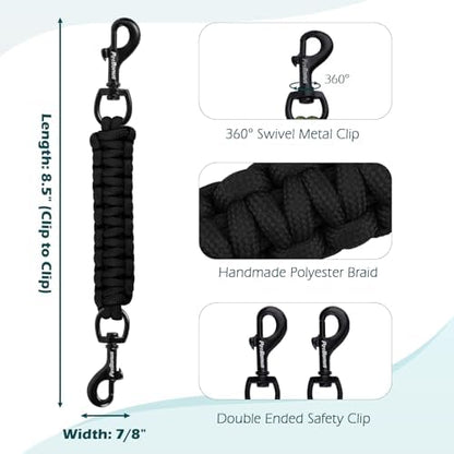 PetBonus Dog Collar Safety Clip, Handmade Prong Collar to Harness Connector - Image 2