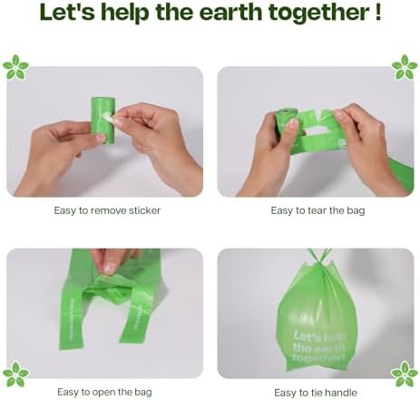 Dog Poop Bags with Handles Sakura Scented 60 Rolls 900 Bags - Image 4