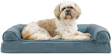 FurHaven Soft, Orthopedic Foam Sofa Dog Bed with Washable & Removable Cover - Plush/Suede - Deep Pool, Dogs Up to 35 lbs - Medium by FurHaven