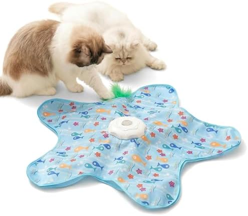 Hide and Seek Interactive Cat Toys, Puzzle Motion Activated for Indoor Cats by JoyEnjoy