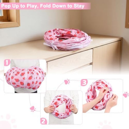 Glittme S-Shape Cat Tunnel, Foldable Cat Tunnels for Indoor Cats - Image 5