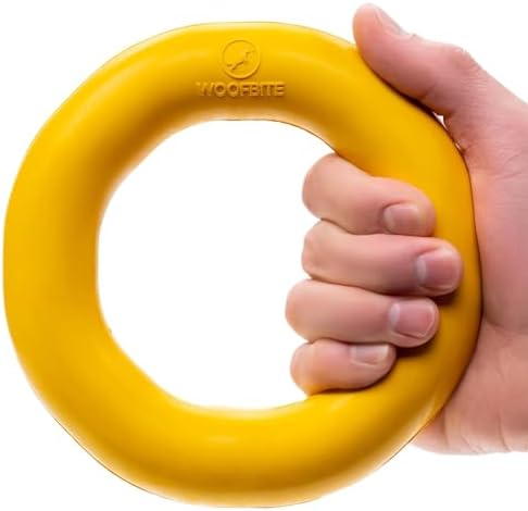 Indestructible Dog Chew Toy - Lifetime Replacement - Durable Toy for Aggressive Chewers - Safe Non-Toxic Natural Rubber - Chew, Tug & Fetch - Tough, Heavy Duty - Med/Large Breed, 6.5”x1.25” by WoofBite
