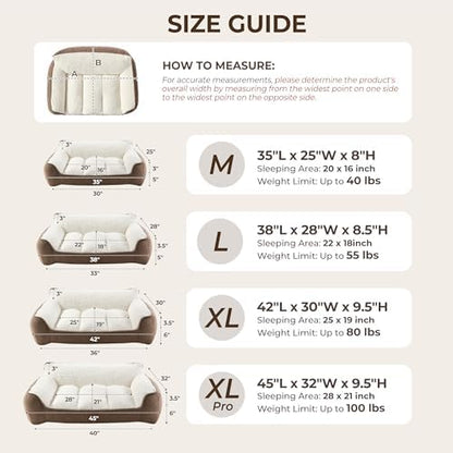 Extra Thick Orthopedic Bolster Dog Bed Medium Size Dogs - Image 4