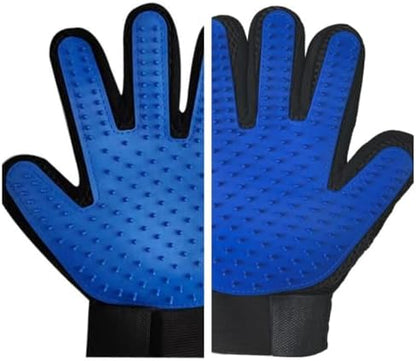 Cat & Dog Grooming Gloves for Shedding - Efficient Deshedding Pet Grooming Gloves-Upgrade Efficient Pet Hair Remover Gloves(1 Pair) (Blue) by Unknown