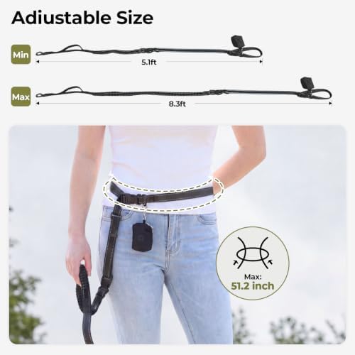 Crossbody & Waist Hands Free Dog Leash for Running Walking - Image 4