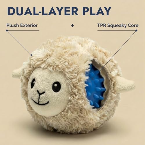 petlou 4 Inch EZ Squeaky Lamb - Image 5