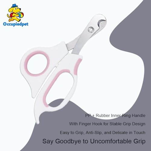 Pet Nail Clippers for Small Animals, Stainless Steel Cat Nail Trimmers with Non-Slip Handle, Safe & Sharp Claw Cutter for Puppies, Cats, Rabbits and Ferrets - Image 3