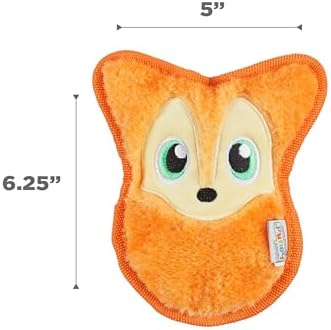 Outward Hound Durablez Minis Tough Chew Plush Squeaky Dog Toy, Fox, 6.3" - Image 6