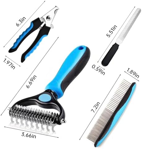 4 PCS Dog and Cat Grooming Kit Pet Hair Remover Brushes - Image 5