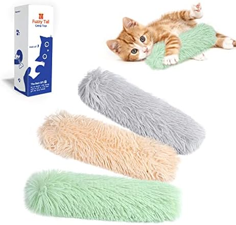 Potaroma Cat Toys Pillows, 3 Pack, Catnip Inside, Indoor Interactive Fun by Potaroma