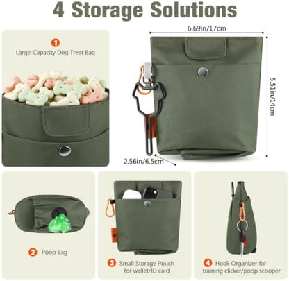FOREGOER Dog Treat Pouch with Magnetic Closure, 4 Cup Training Bag Outdoor - Image 4