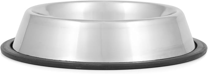 QT Dog Non-Tip Anti-Skid Stainless Steel Bowl, 1 Pint