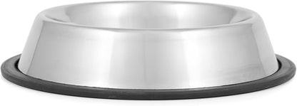 QT Dog Non-Tip Anti-Skid Stainless Steel Bowl, 1 Pint