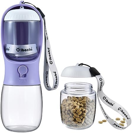 Cibaabo Dog Water Bottle Portable with Food Container & Filter for Travel by Cibaabo