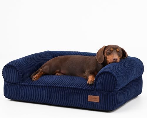 FUKUMARU Dog Couch Bed, Corduroy Cozy Cat Bed, Waterproof, Washable Cover by FUKUMARU