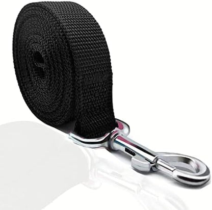 TAIAN 4FT/5FT/6FT Strong Dog Leash, Nylon Dog Leashes for Small Medium Large Dogs (3/4 in x 5 ft, Black) by TAIAN