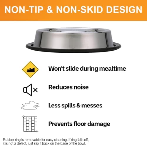 Neater Pet Brands Stainless Steel Slow Feed Bowl - Non-Tip & Non-Skid - Stops Dog Food Gulping, Bloat, Indigestion, and Rapid Eating (.75 Cup) - Image 5