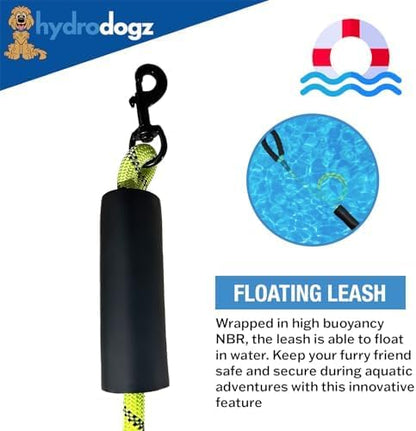 Reflective Padded Floating Leash and Collar Set Bundle Combo, Adjustable Comfortable Durable Collars for Small Medium Large Dogs (3/4" Collar w/Leash)