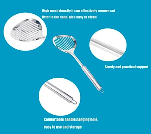 2 PCS Cat Litter Scoop Stainless Steel Pooper Scooper Cat Litter Scooper Cat Scooper Litter Box Scooper Poop Scooper - Image 4