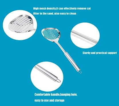 2 PCS Cat Litter Scoop Stainless Steel Pooper Scooper Cat Litter Scooper Cat Scooper Litter Box Scooper Poop Scooper - Image 4