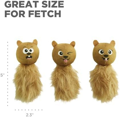 Outward Hound by Nina Ottosson Plush Replacement Chipmunk Toys for Snuffle N' Treat Dog Ball Puzzle - 3 Pack - Image 6