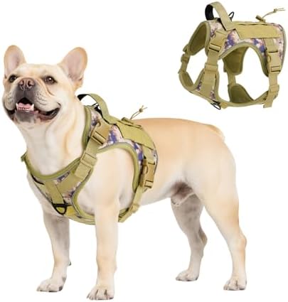 VavoPaw Heavy Duty Tactical Dog Harness for Small Dogs, No Pull Adjustable by VavoPaw