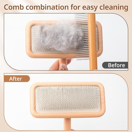 Black Sheepskin Wool Brush - Carpet Rake Tool - Image 4