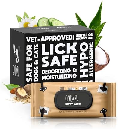 G.A.S Lick-Safe Daily Pet Wipes for Dogs and Cats, Unscented, 100 Count by GAS