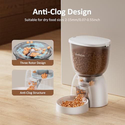 Automatic Cat Feeder with WiFi, Timed Cat Dry Food Dispenser for Cats Dog - Image 4