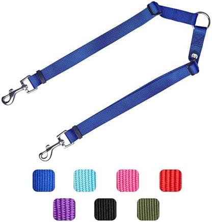 Blueberry Pet Essentials Durable Classic Double Dog Leash Coupler, Royal Blue, Small, Dual Walking & Training Leashes for Two Dogs - Image 5