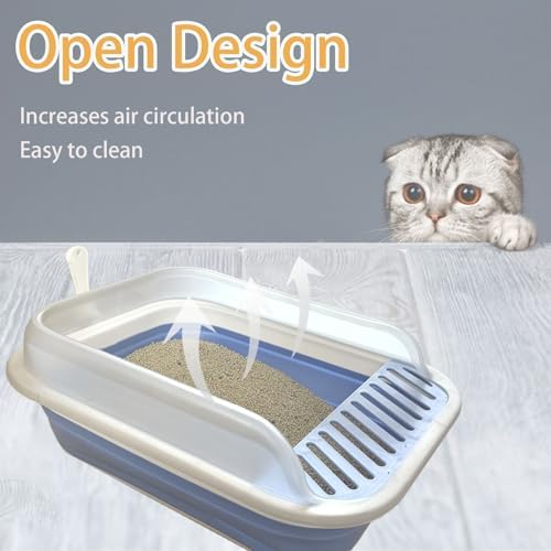 Collapsible Kitten Litter Box Low Entry Small Cat Litter Box L - Image 6