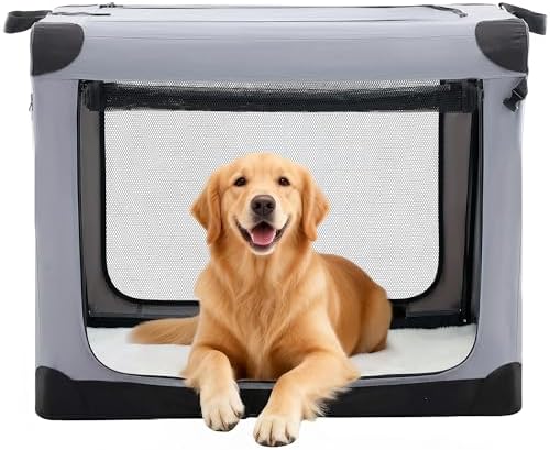 NEWBULIG Soft Cat Carrier 36 Inch, Foldable Large Dog Crate Kennel by NEWBULIG
