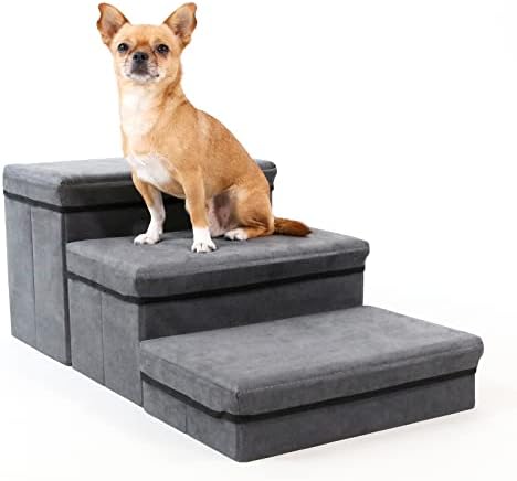 Foldable Dog Stairs with Storage by RYpetmia