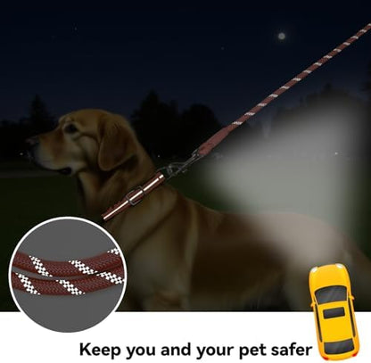 Long Dog Training Leash，Heavy Duty Reflective Rope Lead for Small Medium Large Dogs ，6FT 10FT 15FT 30FT 50FT for Training, Walking, Backyard, Camping - Image 3