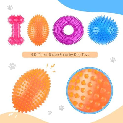 Silipull 4 Pcs Spiky Dog Toy Ball for Large Dogs, Fresh, Various Sizes - Image 3