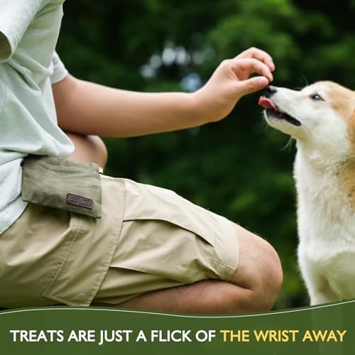 ETIAL Dog Treat Pouch,Portable Puppy Dog Training Treat Bag,Hand Free Dog Walking Bag,Auto Closing Pet Feed Snack Reward Pocket,Dog Food Dispenser for Pet Puppy Travel or Outdoor Use - Image 4
