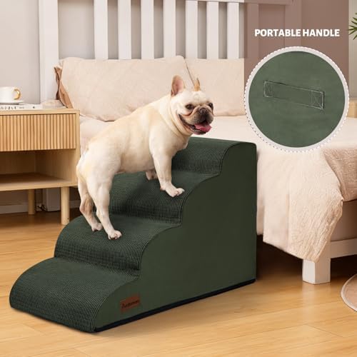 Aodisman Dog Steps for Bed or Couch,4-Step Pet Stairs Ramp for Small Dogs - Image 4