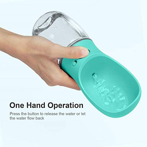DEYACE Dog Water Bottle, Leak Proof Portable Pet Water Bottles for Dogs, Puppy Water Dispenser with Drinking Feeder for Travel (Teal 12oz) - Image 2