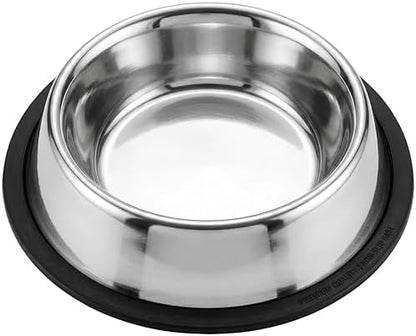 Loving Pets Stainless Steel Non-Tip Dog Bowl – Heavy Duty No Spill Dog Bowl with Removable Rubber Base – Durable, Non-Skid Stainless Steel Dog Food Bowl & Dog Water by Loving+Pets
