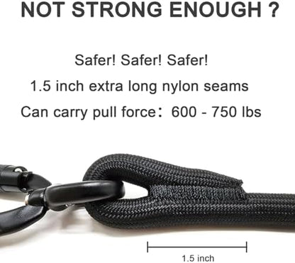 Rope Dog Leash, 6 Foot Heavy Duty Dog Leash with Aviation Aluminum Auto Locking Carabiner, Strong Nylon Pet Lead for Small, Medium, Large Dogs (Blue, 6FT) - Image 3